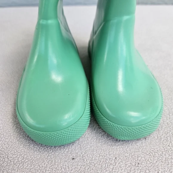 Hunter Classic Pull On Rain Boots Toddler Girl SZ 7 US Green Mint Waterproof - Picture 11 of 12